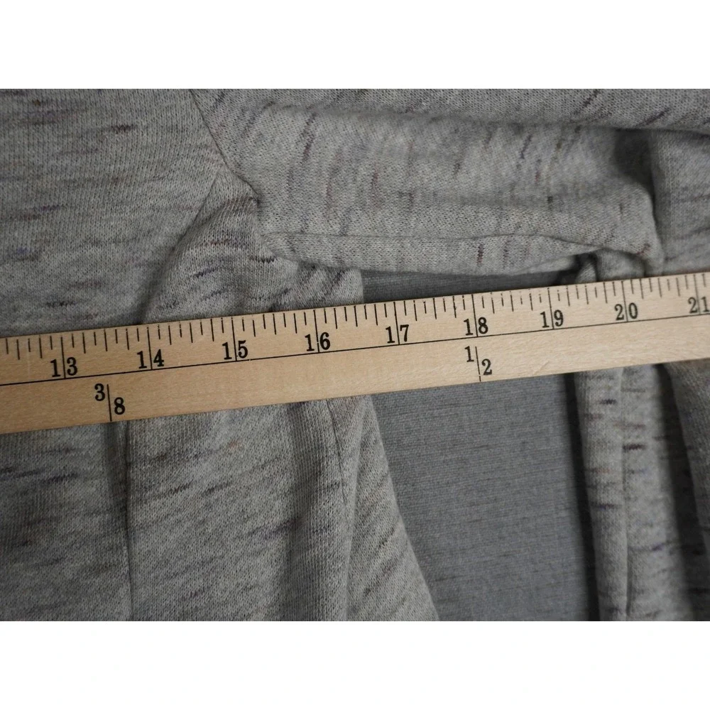 Cabi Jacket Gray Space Dye Moto Womens Small Asymmetrical Snap Zip Knit‎